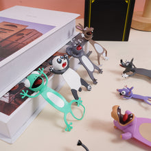 Load image into Gallery viewer, 3D Stereo Cartoon Marker Animal Bookmarks Original Cute Cat PVC Material Funny Student School Stationery Children Gift Bookmark
