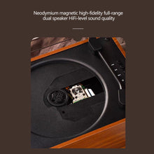 Load image into Gallery viewer, Vintage Leather CD Player Two-way Bluetooth 5.0 Built-in Speaker Portable Rechargeable CD Music Player USB Lossless Player
