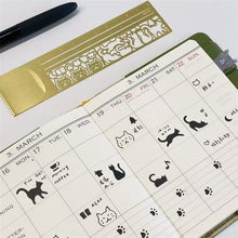 Load image into Gallery viewer, Kawaii Cat Ruler Hollow Metal Bookmark Ruler Multifunctional Ruler for Painting Drawing Diary Hand Account Tool Cute Gift
