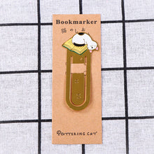 Load image into Gallery viewer, Cute Cat Bookmarks Metal Book Clips Kawaii Kittens Paper Page Holder Japanese Stationery Reading Tools School Office Supplies
