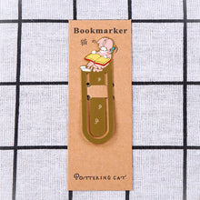 Load image into Gallery viewer, Cute Cat Bookmarks Metal Book Clips Kawaii Kittens Paper Page Holder Japanese Stationery Reading Tools School Office Supplies
