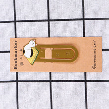 Load image into Gallery viewer, Cute Cat Bookmarks Metal Book Clips Kawaii Kittens Paper Page Holder Japanese Stationery Reading Tools School Office Supplies
