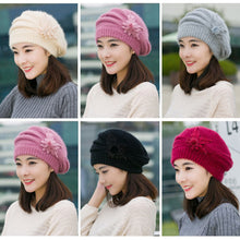 Load image into Gallery viewer, Full Coverage Thick Warm Korean Style Slouchy Hat Women Winter New Soft Skin-Friendly Face-Slimming Versatile Knit Cap
