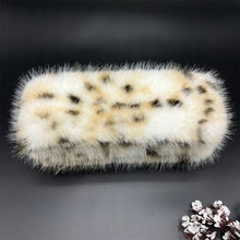 Load image into Gallery viewer, Korea Leopard Print Long Fur Scarfs Warm Plush Scarf Y2K Women Winter Padded Thickened Lengthened Faux Fur Shawl Outdoor Riding
