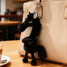 Load image into Gallery viewer, Cute Plush Pony Horse Keychain Creative Dark Horse Mascot Soft Simulation Zodiac Pony Bag Car Pendant Party Gift Room Decoration Accessories
