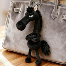Load image into Gallery viewer, Cute Plush Pony Horse Keychain Creative Dark Horse Mascot Soft Simulation Zodiac Pony Bag Car Pendant Party Gift Room Decoration Accessories
