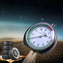 Load image into Gallery viewer, Car Tire Tread Depth Gauge 1/11mm &amp; 1/32" Scale Needle Pointer Mechanical Gauge Metal Automotive Maintenance &amp; Safety Tool
