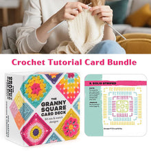 Load image into Gallery viewer, 50 Mix Match Crochet Pattern Cards DIY Knitted Kit For Beginners Reusable Weaving Guide Flower Blanket Stitches Craft Lover Gift
