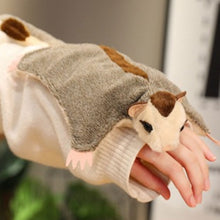 Load image into Gallery viewer, Kawaii Magnetic Sugar Glider Plush Toy Fluffy Soft Simulation Australian Flying Squirrel Hand Center Pets Kids Birthday Gifts
