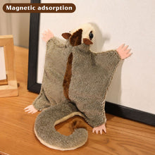 Load image into Gallery viewer, Kawaii Magnetic Sugar Glider Plush Toy Fluffy Soft Simulation Australian Flying Squirrel Hand Center Pets Kids Birthday Gifts
