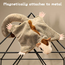 Load image into Gallery viewer, Kawaii Magnetic Sugar Glider Plush Toy Fluffy Soft Simulation Australian Flying Squirrel Hand Center Pets Kids Birthday Gifts
