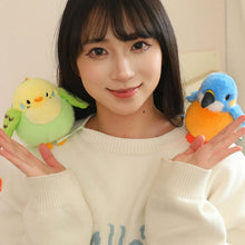 Load image into Gallery viewer, Cartoon Birds Plush Pendant Keychain Simulation Parrot Penguin Bird Nest Kawaii Backpack Standing Shoulder Pet Cute Girl Kids Gifts
