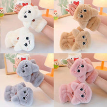 Load image into Gallery viewer, Womens Plush Cat Rabbit Mittens Flip Fingerless Half Finger Gloves Thermal Soft Fleece Lined Thick Warm Winter Flexible Gloves
