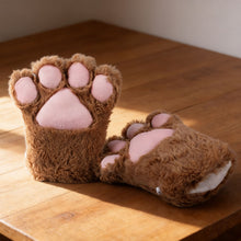 Load image into Gallery viewer, 1Pc Kawaii Cartoon Cat Bear Claw Paw Plush Gloves Women Winter Warm Finger Mittens Lolita Cosplay Costume Gloves
