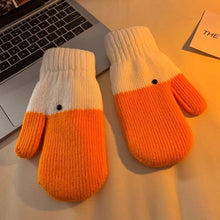 Load image into Gallery viewer, New Creative Funny Knitted Goose Gloves Thickened Double Layer Velvet Lined Windproof Cold Proof Warm Finger Gloves For Autumn Winter
