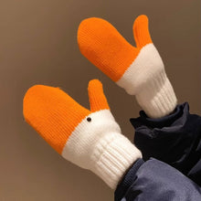 Load image into Gallery viewer, New Creative Funny Knitted Goose Gloves Thickened Double Layer Velvet Lined Windproof Cold Proof Warm Finger Gloves For Autumn Winter
