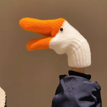 Load image into Gallery viewer, New Creative Funny Knitted Goose Gloves Thickened Double Layer Velvet Lined Windproof Cold Proof Warm Finger Gloves For Autumn Winter
