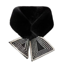 Load image into Gallery viewer, Women Winter Warm Thicken Solid Color Faux Rabbit Fur Cross Collar Neck Warmer Plush Scarf Elegant Shawl Cold Weather Fashion Accessory
