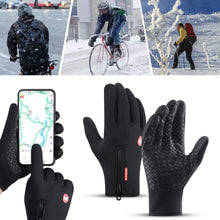 Load image into Gallery viewer, Winter Gloves For Men Women Double Layer Thermal Lined Windproof Waterproof Anti Slip Touchscreen Compatible Sports Cycling Skiing Driving Gloves
