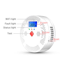 Load image into Gallery viewer, Tuya WiFi Smart Carbon Monoxide Detector CO Monitor 85dB Sound Warning LCD Digital Display Safe Sensor Home Indoor Real-Time Security Protection Alarm

