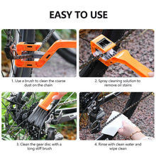 Load image into Gallery viewer, Multifunction Motorcycle Bicycle Chain Clean Brush Double Head Chain Cleaning Brush Chain Gear Cleaning Tool
