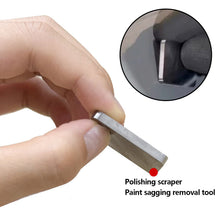 Load image into Gallery viewer, Tungsten Steel Car Repair Scraper Denibbing Blade Car Polishing Point Repair Super Hard Surface Remove Sagging Stains Spray Paint Shark Blade
