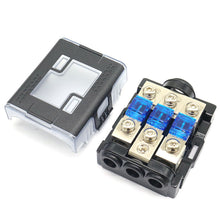 Load image into Gallery viewer, Waterproof Car Audio Power Fuse Holder Box with Fuse Capsule Rubber Cover Fuse Distribution Block for Car Audio Stereo Amplifier
