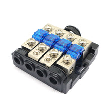 Load image into Gallery viewer, Waterproof Car Audio Power Fuse Holder Box with Fuse Capsule Rubber Cover Fuse Distribution Block for Car Audio Stereo Amplifier
