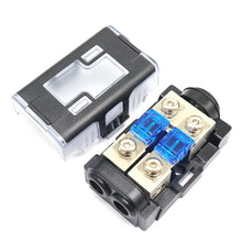 Load image into Gallery viewer, Waterproof Car Audio Power Fuse Holder Box with Fuse Capsule Rubber Cover Fuse Distribution Block for Car Audio Stereo Amplifier
