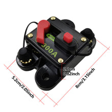 Load image into Gallery viewer, 12V-48V DC Car Fuse Circuit Breaker Auto Reset Car Boat Resettable Fuse 40A 50A 60A 80A 100A 150A 200A 250A 300A for Audio System
