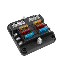 Load image into Gallery viewer, 6 Ways Blade Car Boat Fuse Box Holder Fuse Holder Block Warning Indicator 12V 36V Power Distribution Panel Board
