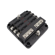Load image into Gallery viewer, 6 Ways Blade Car Boat Fuse Box Holder Fuse Holder Block Warning Indicator 12V 36V Power Distribution Panel Board
