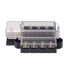 Load image into Gallery viewer, Universal 4 Ways Blade Fuse Block 12V 24V unlit fuse box 1 in 4 out Car Fuse Holder Box Marine Auto Fuse Connector
