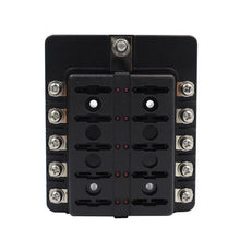 Load image into Gallery viewer, 12V~24V 6/8/10/12/ Ways Blade Holder Fuse Relay Box Terminal Circuit Fuse Box with LED Warning Light Circuit Fuse Box Car Marine Fuse Panel
