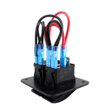 Load image into Gallery viewer, Marine 2/3/4/5/6/ 8 Group Rocker Switch Panel 5-pin for 12V/24V Cars ATV Trailers With Blue Indicator Light
