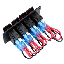 Load image into Gallery viewer, Marine 2/3/4/5/6/ 8 Group Rocker Switch Panel 5-pin for 12V/24V Cars ATV Trailers With Red Green Indicator Light
