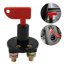 Load image into Gallery viewer, 12V 24V 2Key Cut Off Battery Main Kill Switch Vehicle Car Modify Isolator Disconnector Truck Boat Auto Car Power Switch 300A Red
