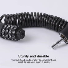 Load image into Gallery viewer, Motorcycle 4-Digit Password Combination Chain Lock Bicycle Anti-Theft Helmet Safety Lock Portable Durable Wire Cable Lock
