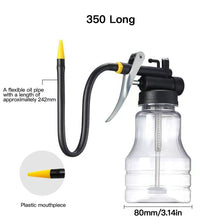 Load image into Gallery viewer, Transparent High Pressure Oil Bottle with Copper Tip Nozzle Drop Resistant Oil Filler Gun Plastic Hose Precision Lubrication Tool

