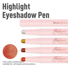 Load image into Gallery viewer, Glitter Eye Shadow Stick Highlighter Shimmery Eye Makeup Stick Long-lasting Pearl Shimmer Eye Makeup Silkworm Pen Liner Face Cosmetics
