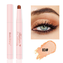 Load image into Gallery viewer, Glitter Eye Shadow Stick Highlighter Shimmery Eye Makeup Stick Long-lasting Pearl Shimmer Eye Makeup Silkworm Pen Liner Face Cosmetics

