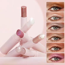 Load image into Gallery viewer, Glitter Eye Shadow Stick Highlighter Shimmery Eye Makeup Stick Long-lasting Pearl Shimmer Eye Makeup Silkworm Pen Liner Face Cosmetics
