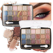 Load image into Gallery viewer, Transparent 18e-color Acrylic Eyeshadow Tray Pearly Eyeshadow Brighten Beauty Eyes Makeup Cosmetics

