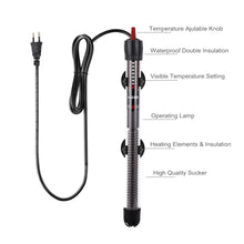 Load image into Gallery viewer, EU Standard 220V 25W/50W/100W/300W Fish Tank Water Heat Rod Aquarium Heating Rod Adjustable Constant Temperature Heating
