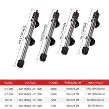 Load image into Gallery viewer, American Standard 110V 25W/50W/100W/300W Fish Tank Water Heat Rod Aquarium Heating Rod Adjustable Constant Temperature Heating
