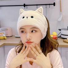 Load image into Gallery viewer, Cute Cat Hair Band Coral Fleece HairBand Headgear Wash Face Make Up Turbans Headband Bandage Girls Accessories
