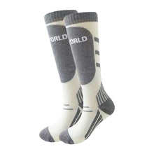 Load image into Gallery viewer, 1Pair Professional Ski Mountaineering Thermal Socks Anti-odor Anti-slip Thickened Long Tube Socks for Winter Snow Sports
