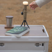 Load image into Gallery viewer, 1Set Retro Multifunction Camping Light with Power Bank and Stand Portable Outdoor Ambience Light Mobile Power Source USB Rechargeable Long Battery Life
