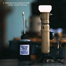 Load image into Gallery viewer, 1Set Retro Multifunction Camping Light with Power Bank and Stand Portable Outdoor Ambience Light Mobile Power Source USB Rechargeable Long Battery Life
