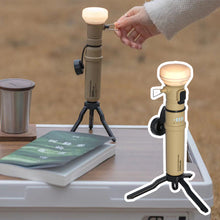 Load image into Gallery viewer, 1Set Retro Multifunction Camping Light with Power Bank and Stand Portable Outdoor Ambience Light Mobile Power Source USB Rechargeable Long Battery Life
